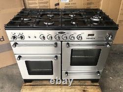 Rangemaster Kitchener 110 Stainless Steel Dual Fuel Cooker With Hood