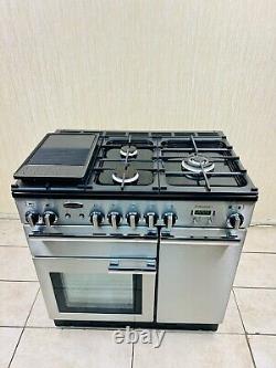 Rangemaster Professional+90 Stainless Steel&Chrome All Gas Range Cooker Hotplate