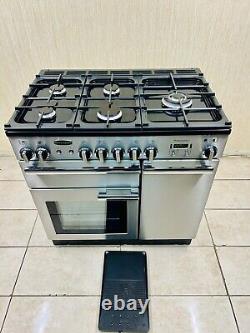Rangemaster Professional+90 Stainless Steel&Chrome All Gas Range Cooker Hotplate