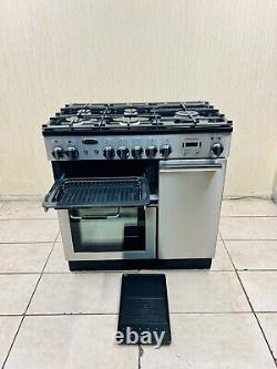 Rangemaster Professional+90 Stainless Steel&Chrome All Gas Range Cooker Hotplate