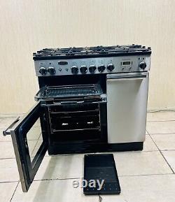 Rangemaster Professional+90 Stainless Steel&Chrome All Gas Range Cooker Hotplate