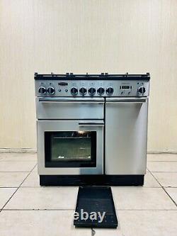 Rangemaster Professional+90 Stainless Steel&Chrome All Gas Range Cooker Hotplate