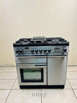 Rangemaster Professional+90 Stainless Steel&Chrome All Gas Range Cooker Hotplate