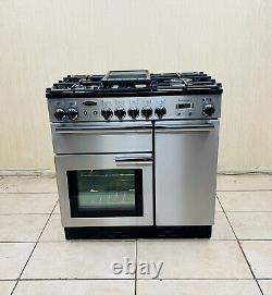 Rangemaster Professional+90 Stainless Steel&Chrome All Gas Range Cooker Hotplate