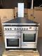 Rangemaster Professional Deluxe 110 D/f Stainless Steel With Hood & Splashback