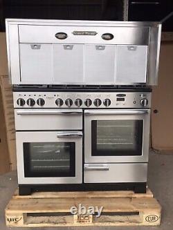 Rangemaster Professional Deluxe 110 D/F Stainless Steel With Hood & Splashback