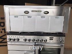 Rangemaster Professional Deluxe 110 D/F Stainless Steel With Hood & Splashback