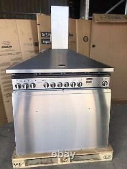 Rangemaster Professional Deluxe 110 D/F Stainless Steel With Hood & Splashback