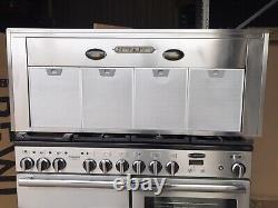 Rangemaster Professional Deluxe 110 D/F Stainless Steel With Hood & Splashback