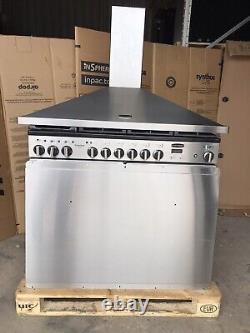 Rangemaster Professional Deluxe 110 D/F Stainless Steel With Hood & Splashback