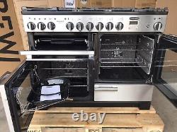 Rangemaster Professional Deluxe 110 D/F Stainless Steel With Hood & Splashback