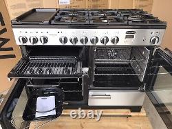 Rangemaster Professional Deluxe 110 D/F Stainless Steel With Hood & Splashback