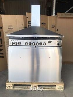 Rangemaster Professional Deluxe 110 D/F Stainless Steel With Hood & Splashback