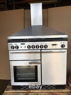 Rangemaster Professional Plus 100 Stainless Steel D/F Cooker With Hood