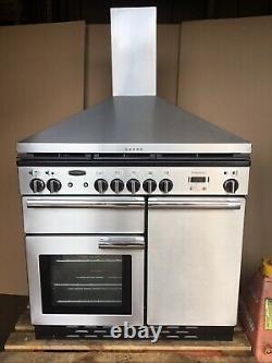 Rangemaster Professional Plus 100 Stainless Steel D/F Cooker With Hood