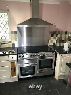 Rangemaster Professional Plus Cooker, Extractor, Splash-back Stainless Steel