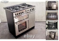 Rangemaster TOLEDO 90 90cm Dual Fuel RANGE COOKER Stainless Steel Chrome (2J09M)