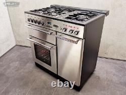 Rangemaster TOLEDO 90 90cm Dual Fuel RANGE COOKER Stainless Steel Chrome (2J09M)