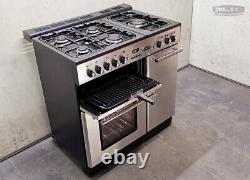 Rangemaster TOLEDO 90 90cm Dual Fuel RANGE COOKER Stainless Steel Chrome (2J09M)