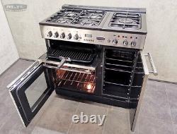 Rangemaster TOLEDO 90 90cm Dual Fuel RANGE COOKER Stainless Steel Chrome (2J09M)