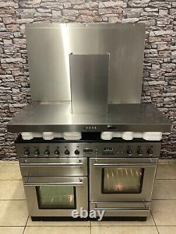 Rangemaster Toledo 110 Full Gas Stainless Steel Range Cooker +hood & Splash Ba