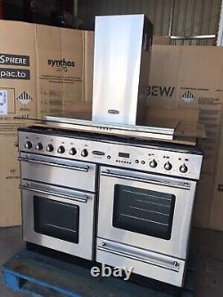 Rangemaster Toledo 110 Stainless Steel Dual Fuel Cooker With Hood