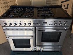 Rangemaster Toledo 110 Stainless Steel Dual Fuel Cooker With Hood