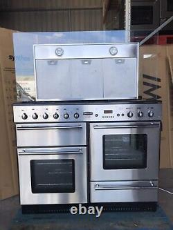 Rangemaster Toledo 110 Stainless Steel Dual Fuel Cooker With Hood