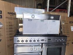 Rangemaster Toledo 110 Stainless Steel Dual Fuel Cooker With Hood