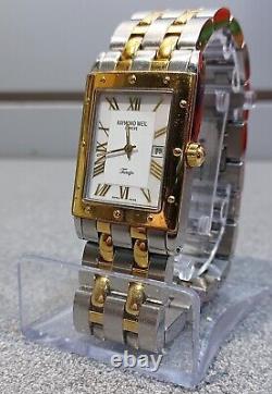 Raymond Weil 5380 Tango Watch Polished Chrome & Gold Roman Dial Stainless Strap