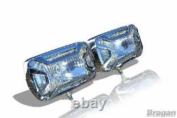 Rear Roof Bar + Beacon + Chrome Lamps + LEDs For Iveco Daily 2014+ Stainless Top