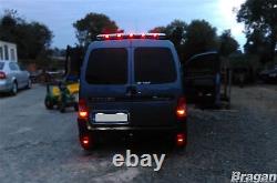 Rear Roof Bar + Beacon + LEDs For Citroen Berlingo 08 16 Spot Light Chrome Bar