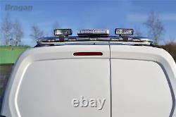 Rear Roof Bar + Beacon + LEDs For Citroen Berlingo 08 16 Spot Light Chrome Bar