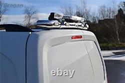 Rear Roof Bar + Beacon + LEDs For Citroen Berlingo 08 16 Spot Light Chrome Bar