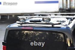 Rear Roof Bar + Beacon + LEDs For Fiat Scudo 95 07 Spot Light Chrome Bar Van