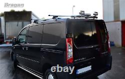 Rear Roof Bar + Beacon + LEDs For Fiat Scudo 95 07 Spot Light Chrome Bar Van