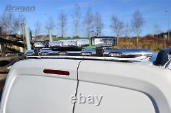 Rear Roof Bar + Beacon + Lamp + LEDs For Fiat Doblo 2010+ Spot Light Chrome Bar