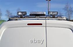 Rear Roof Bar + Beacon + Lamp + LEDs For Fiat Doblo 2010+ Spot Light Chrome Bar