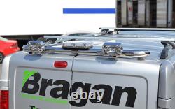 Rear Roof Bar + Chrome Spots + LEDs To Fit Nissan Primastar 2022+ Stainless Van