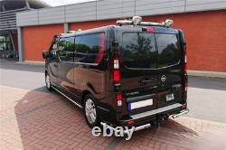 Rear Roof Bar + Chrome Spots + LEDs To Fit Nissan Primastar 2022+ Stainless Van