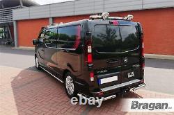 Rear Roof Bar + LEDs + Chrome Spots To Fit Renault Trafic 2022+ Stainless Steel