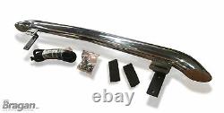 Rear Roof Bar + Multi Function LEDs To Fit Volkswagen Caddy 2015-2021 Stainless