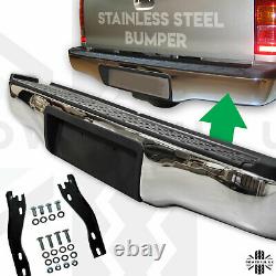 Rear Step Bumper in Stainless Steel for Toyota Hilux MK6 / MK7 / Vigo