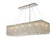 Rectangular Crystal Hanging Pendant 14 Light Chandelier Polished Chrome G9 Bulb