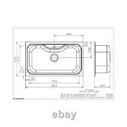 Reginox Jumbo 1 Bowl Stainless Steel Chrome Inset Kitchen Sink JUMBO