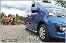 Renault Trafic 01-14 76mm H/duty Lwb Side Bars Chunky Stainless Chrome Steps Van
