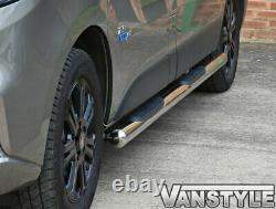 Renault Trafic 01-14 76mm Swb 3 Steps Side Bars Stainless Steel Chrome Step Van