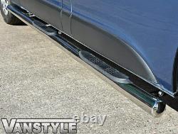 Renault Trafic 2001-2014 76mm 4 Step Lwb Side Bars Stainless Steel Chrome Steps