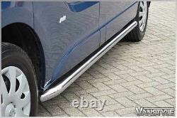 Renault Trafic 2014 Sportline Side Bars Lwb Polished Stainless Chrome Quality