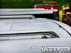 Renault Trafic Lwb 200114 Polished Chrome Stainless Steel Roof Bars Rails Rack